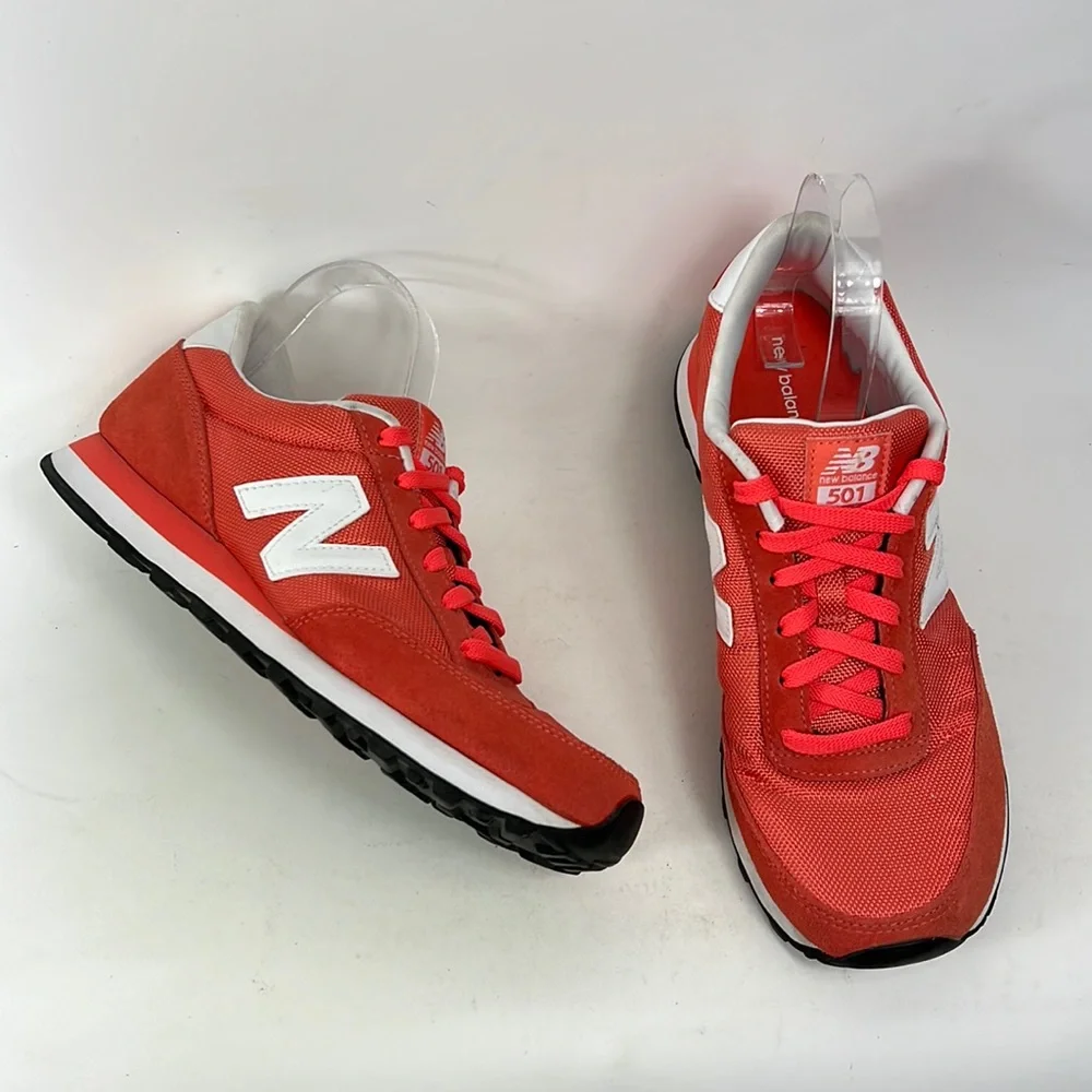 New Balance orange suede white 501 classic athletic sneakers men’s size 11